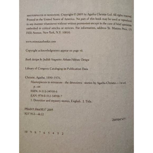 Masterpieces in Miniature by Agatha Christie (1st Edition 2005) - Picture 5 of 6